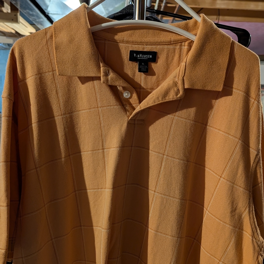 Van Heusen Men's Orange Polo Shirt XL